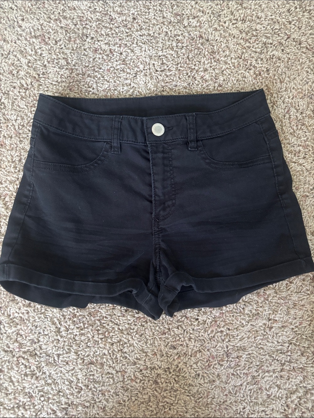 EUC Divided Black Cuffed Short Shorts